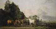 George Stubbs Brood Mares and Foals, oil